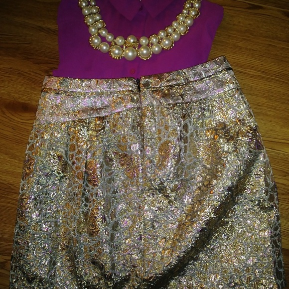 Kimchi Blue Rose Gold Skirt - Picture 3 of 6
